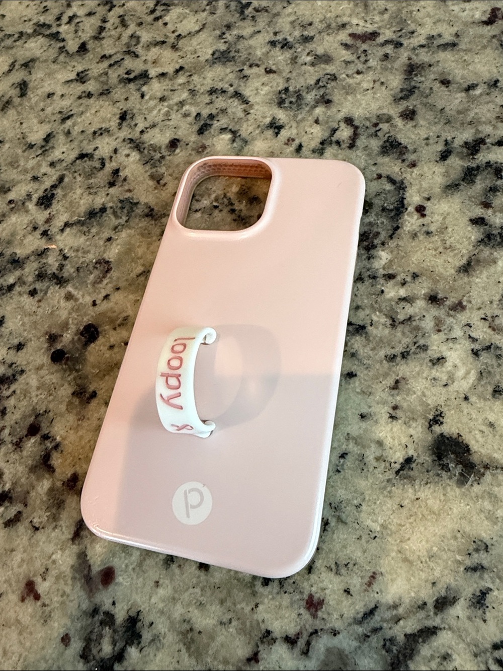 Loopy Case Pink Phone Case with White Loopy Ring